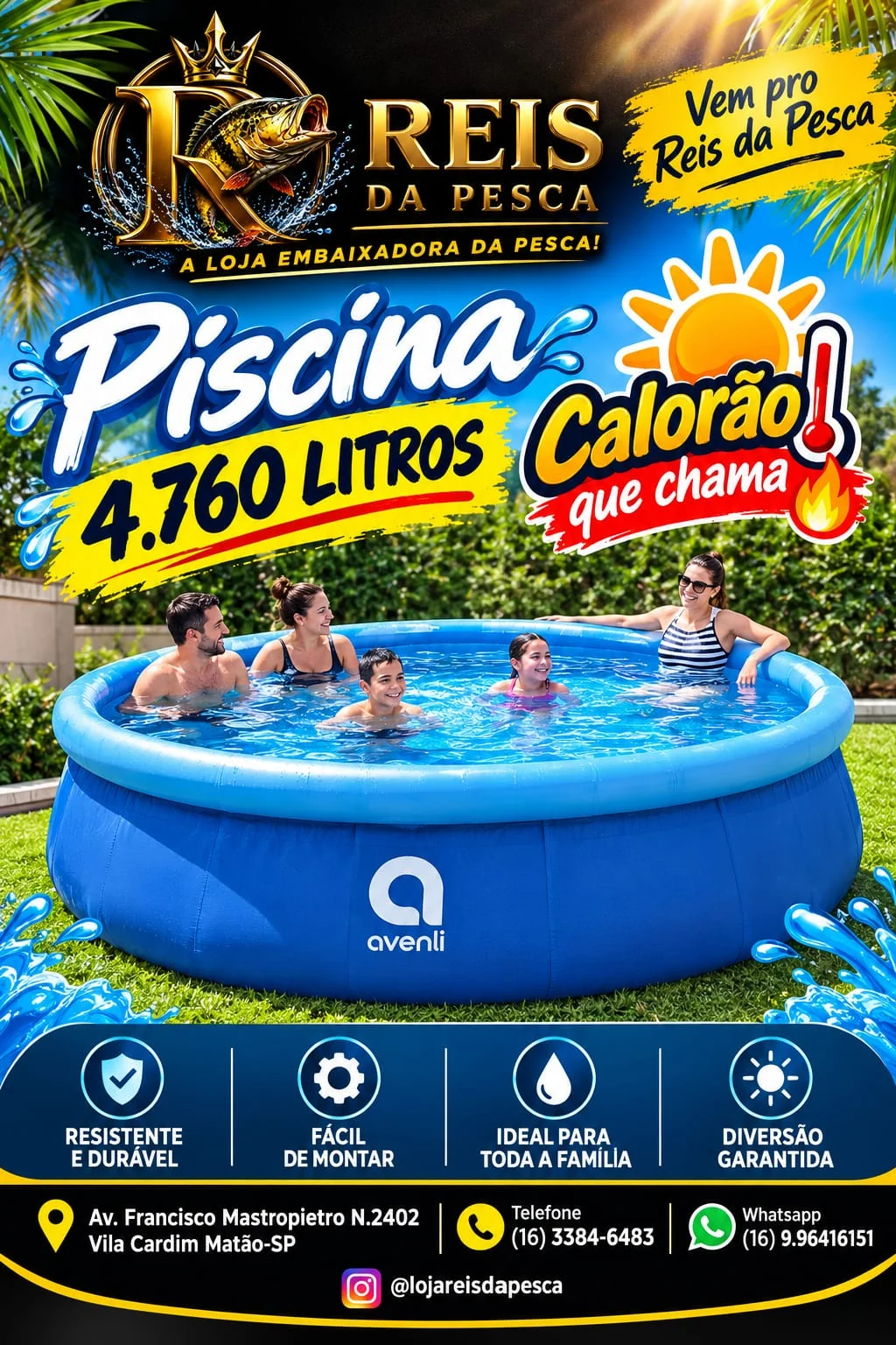Piscina redonda de 4.760 litros